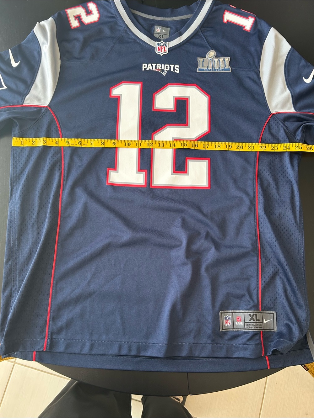 NFL Patriots Tom Brady #12 Super Bowl LIII Nike On Field Jersey XL - Picture 11 of 13